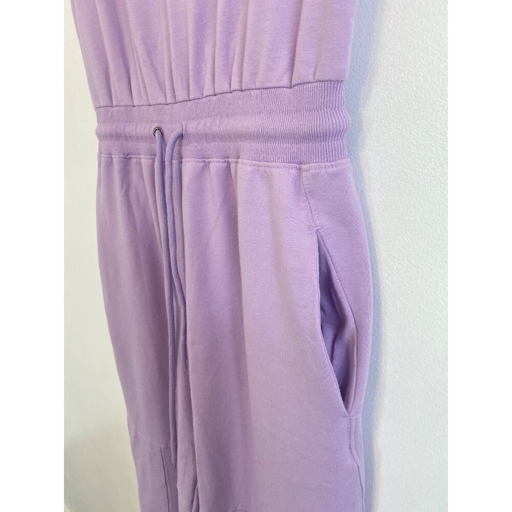 Sleeveless Jogger Style Lavender Jumpsuit With Keyhole Size S - Picture 2 of 7